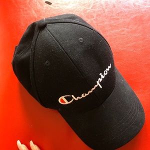Unisex black champion hat